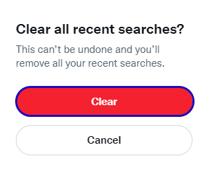 How to Clear Twitter Search History?