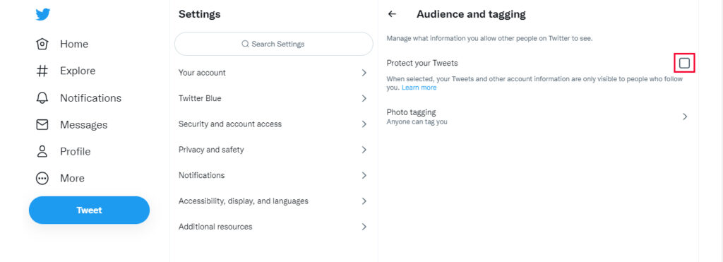 How to Switch to Private Twitter?