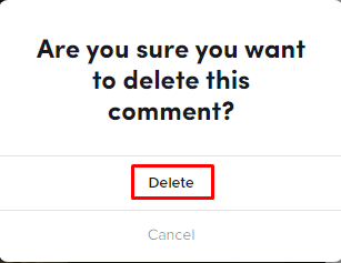 How to delete comments on Tiktok?