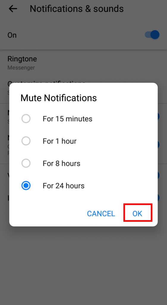 How to Turn Off Messenger Notifications using Phone?
