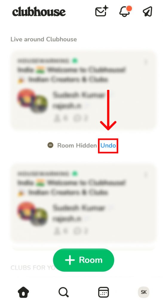 How to Hide a Room in Clubhouse?