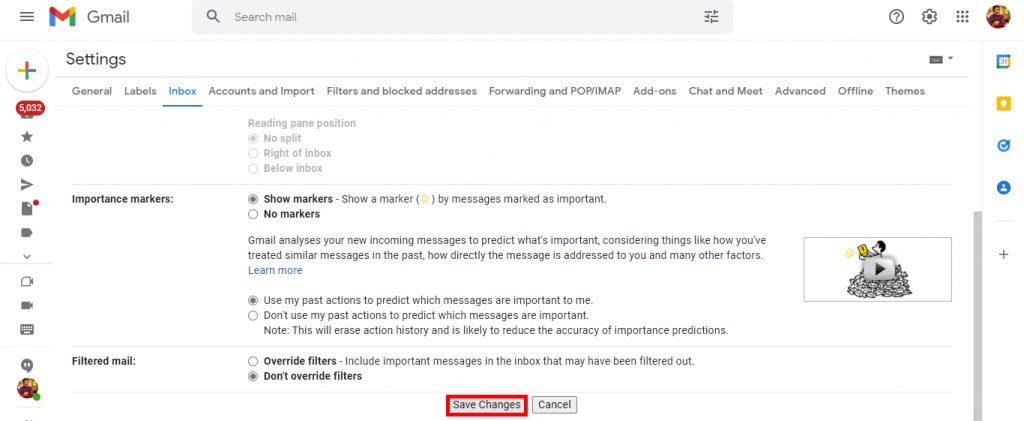 how to find unread emails in Gmail