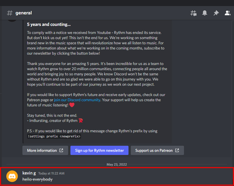 How to Cross out Text in Discord?