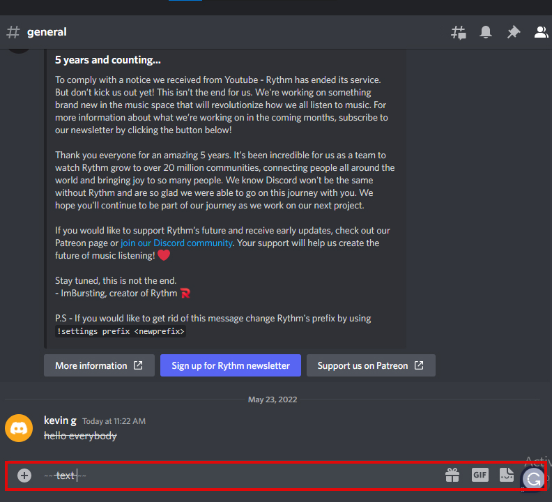 How to Cross out Text in Discord?