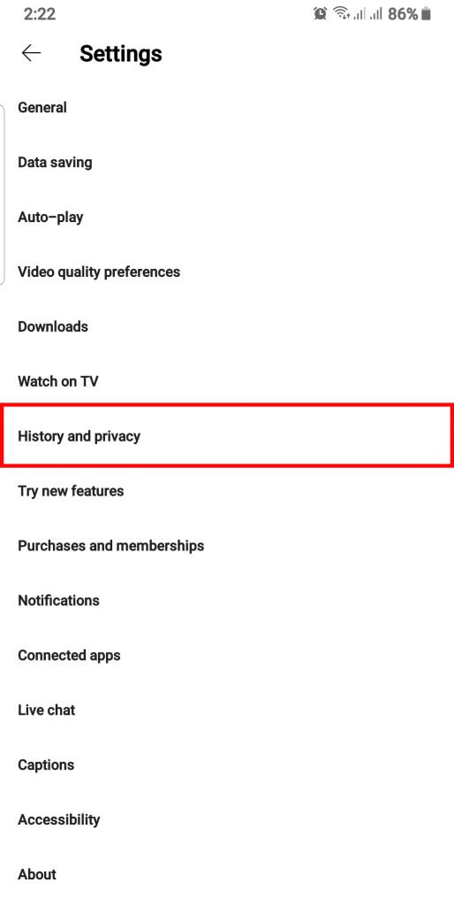 How to Delete the YouTube History of your Search List?