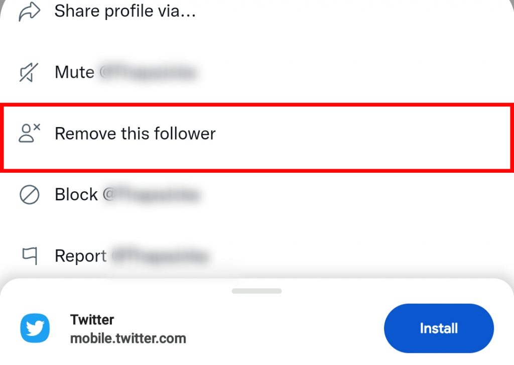 How to Remove Followers on Twitter using Mobile?