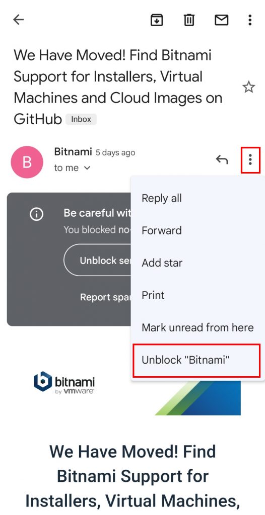 how to unblock email on gmail