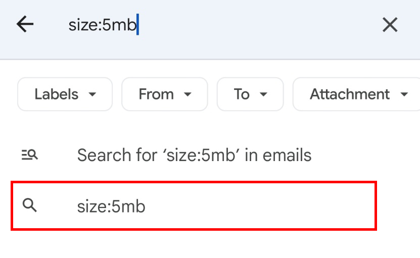 how to sort Gmail by size?