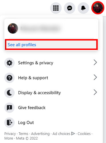 how to switch accounts on facebook