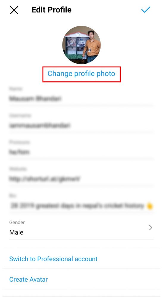 how to change a profile picture on Instagram?