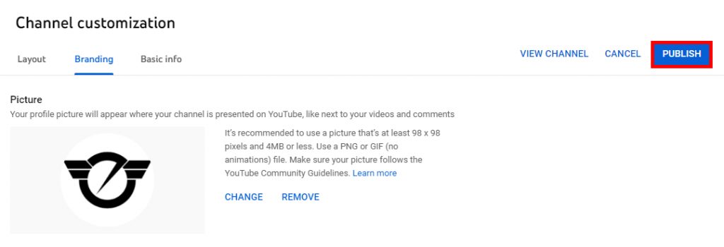 how to change youtube profile picture?