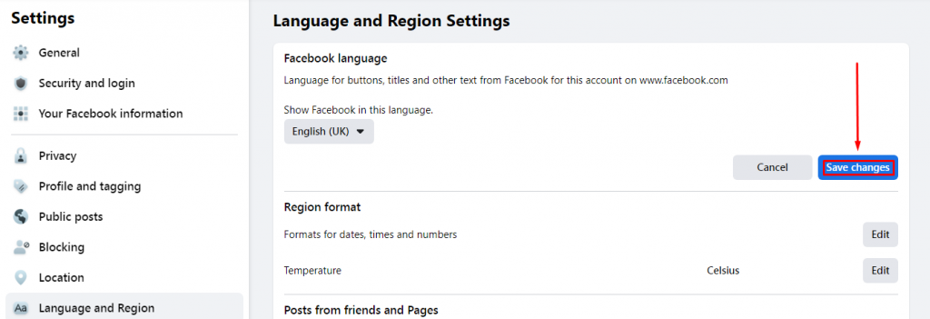 How to Change Language in Facebook?