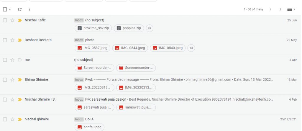 how to sort Gmail by size