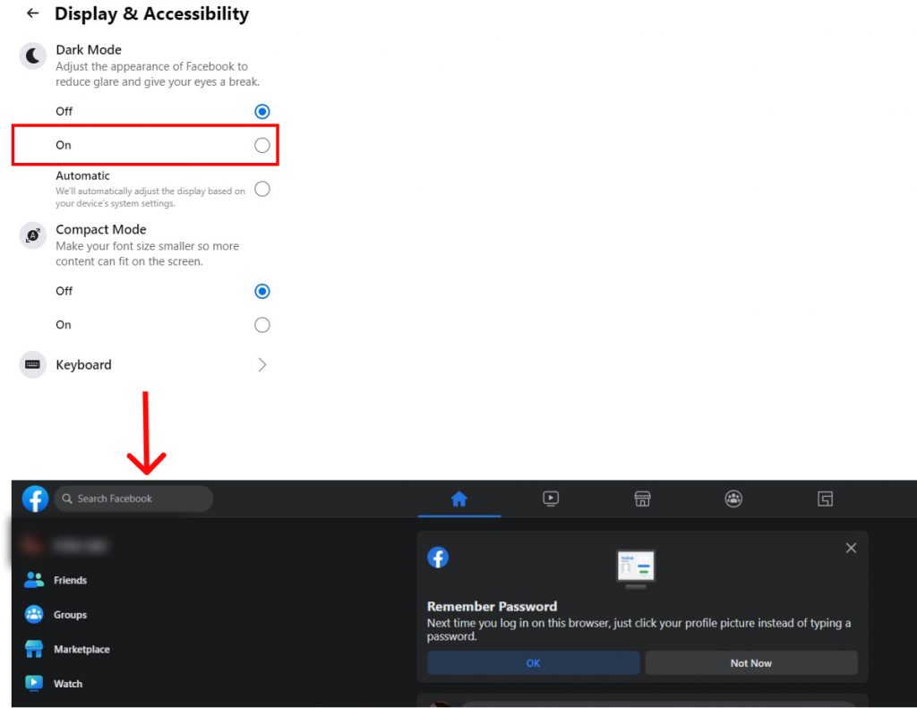 How to Enable Dark Mode on Facebook Web Browser?
