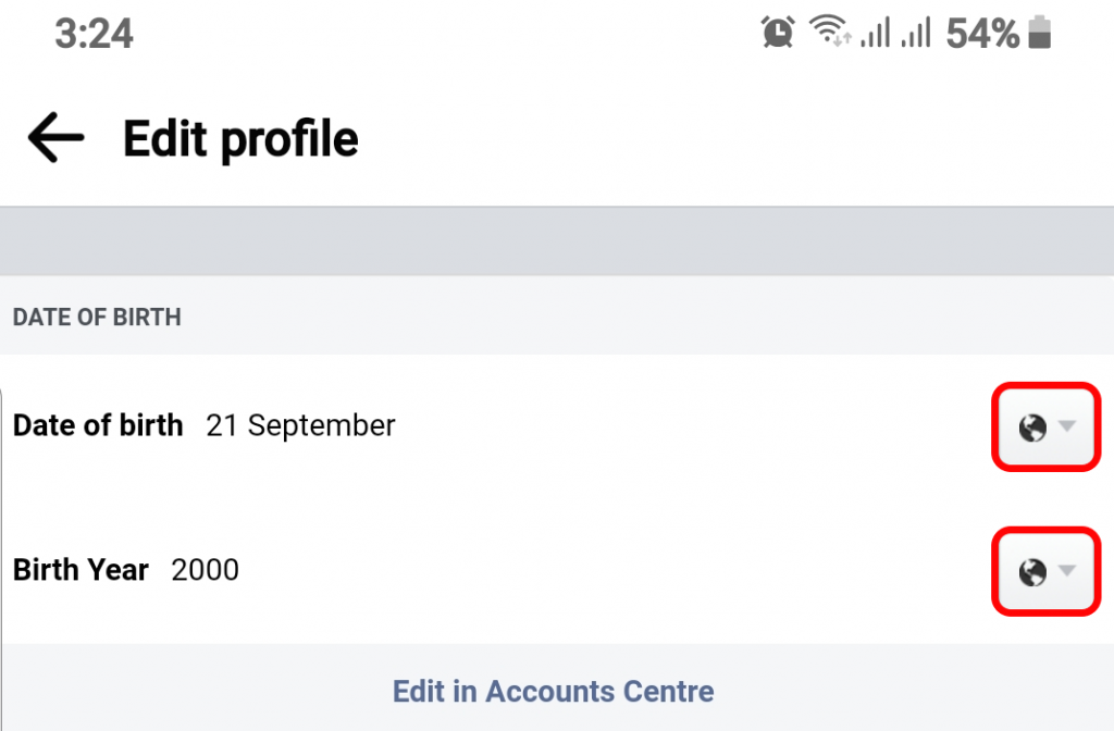 How to Hide Birthday on Facebook using Mobile?