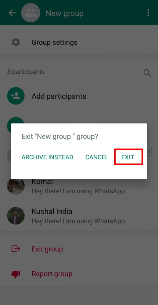 How to Delete a WhatsApp Group?