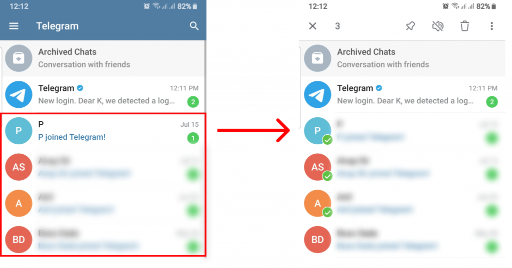How to Archive Chats in Telegram using Mobile?