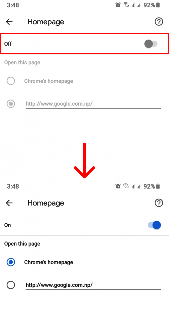 How to Change Homepage on Chrome using Mobile?