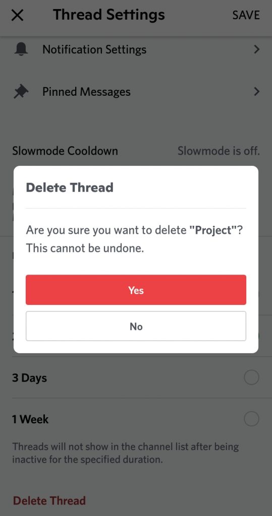 How to Delete a Thread in Discord?