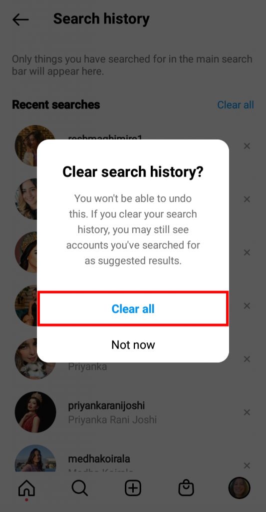 How to Clear History on Instagram?
