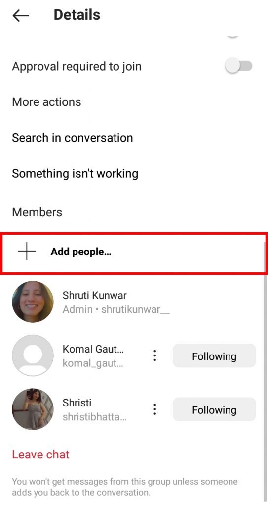 How to Add Members to an Instagram Group?