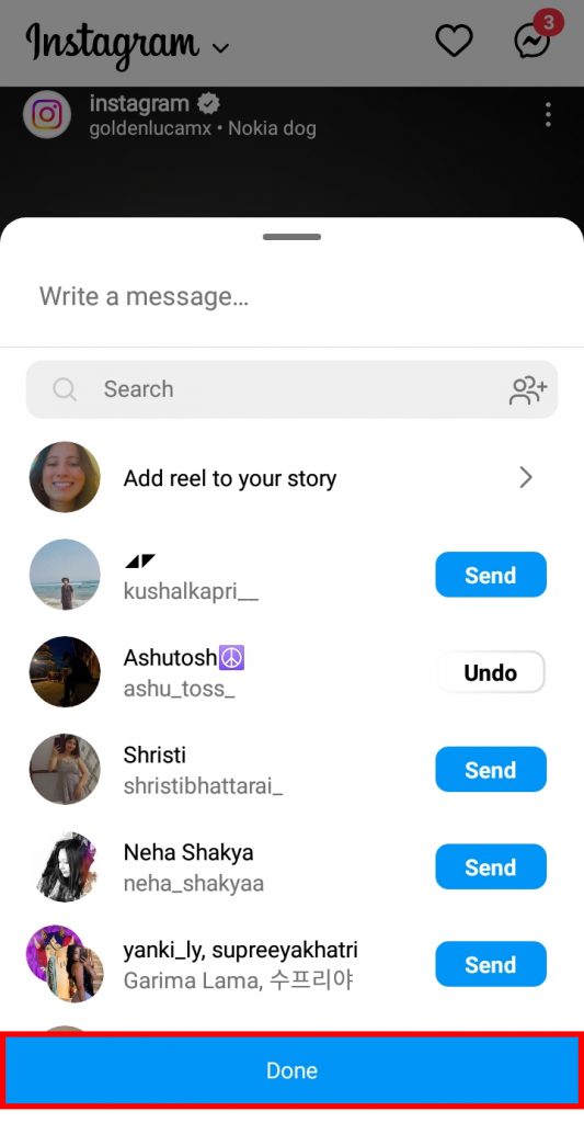 How to Share an Instagram Post to Friends?
