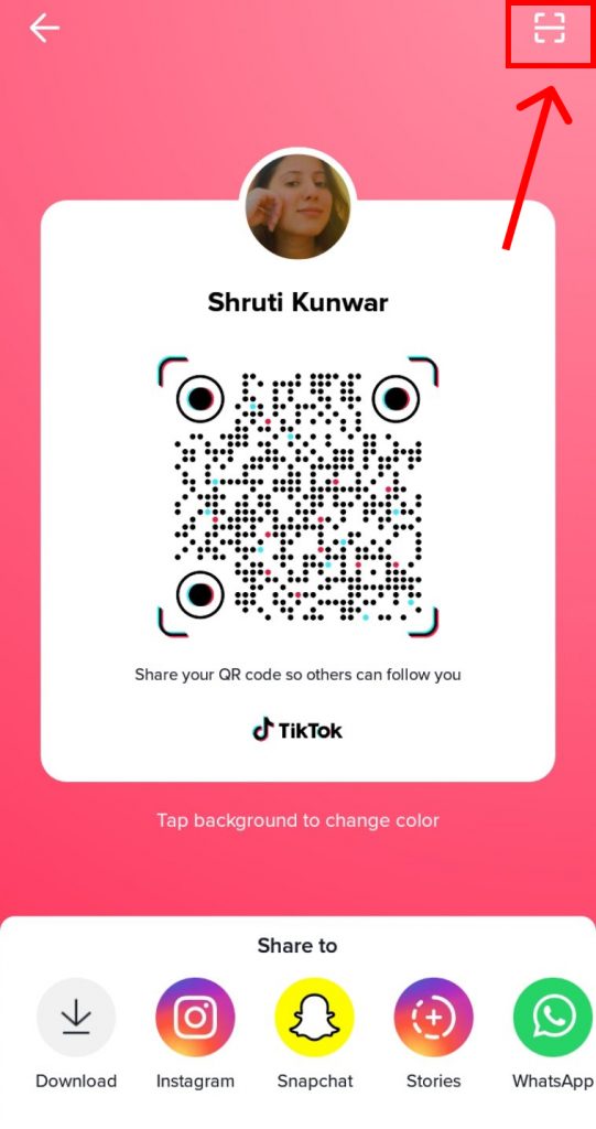 How to Search for someone using QR Code?