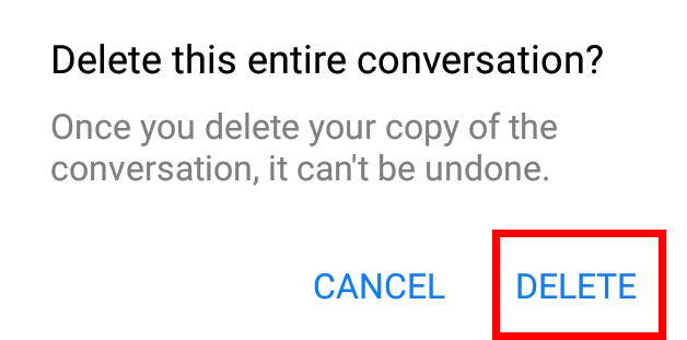 How to delete Messenger chats?