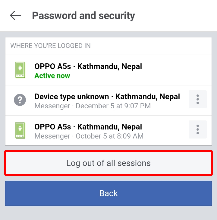 How to Log out of Facebook Messenger?