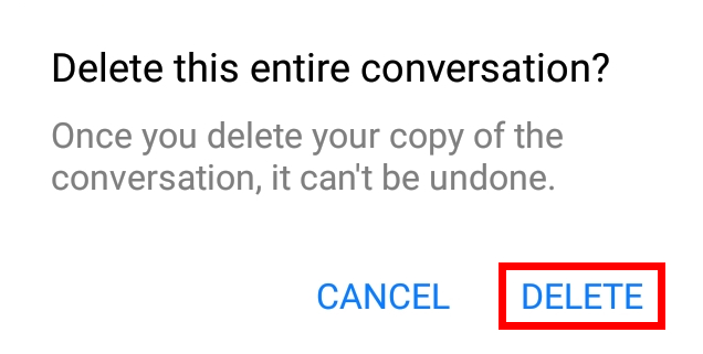 How to Delete Message Conversation on Messenger?