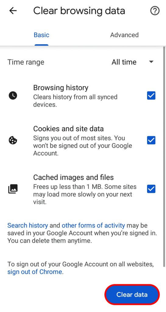 How to Clear Search History in Chrome?