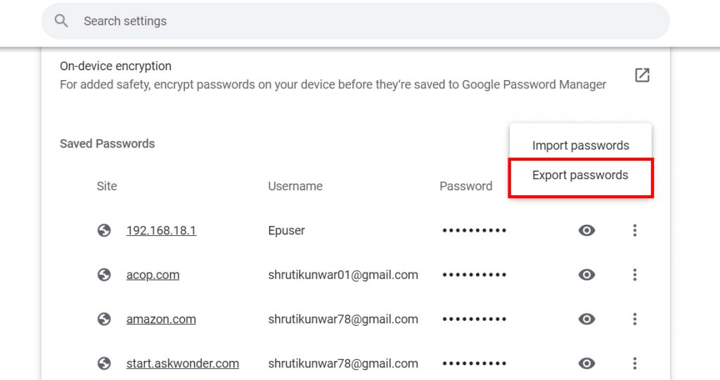 How to Import Passwords into Chrome?
