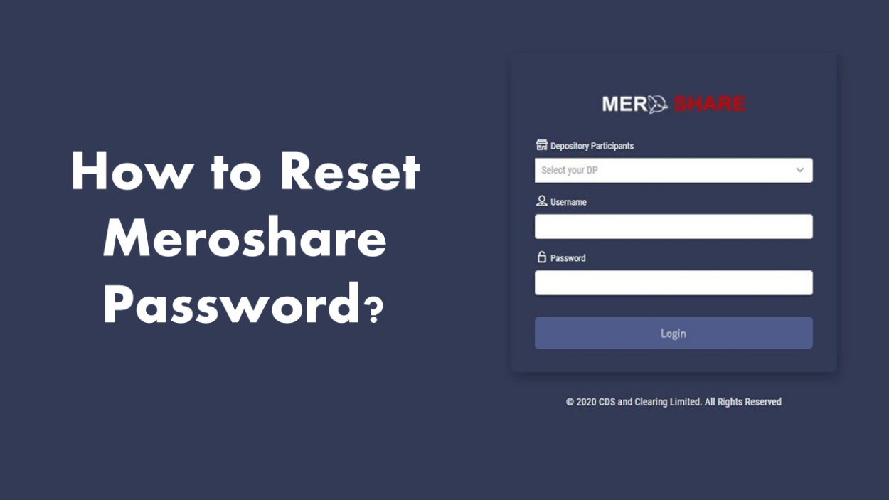 How to Reset Meroshare Password?