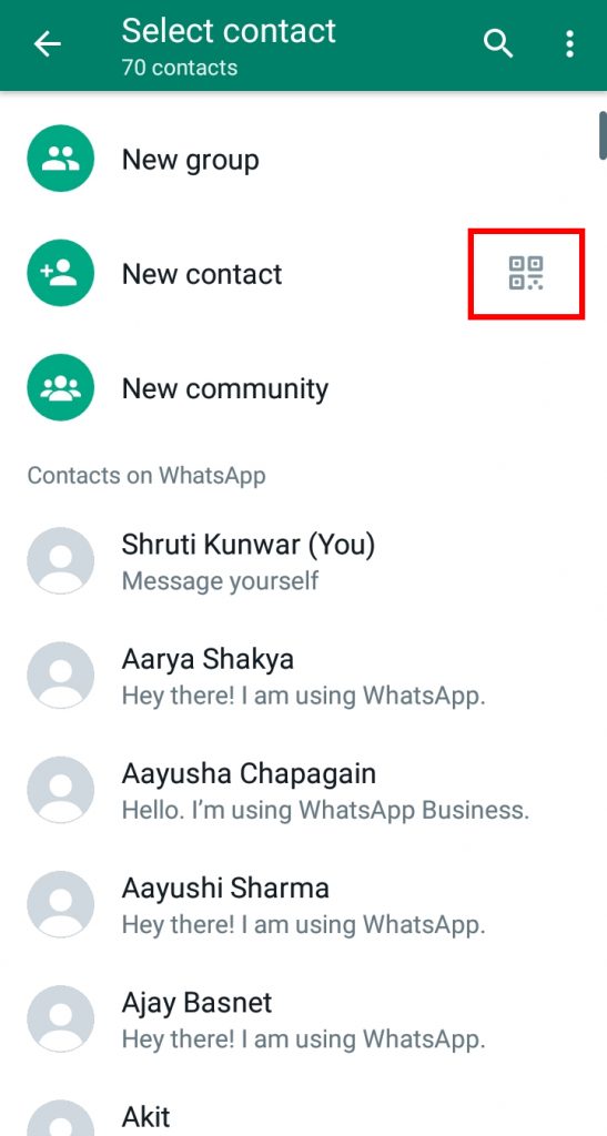 How to Add Contact to WhatsApp using the QR option?