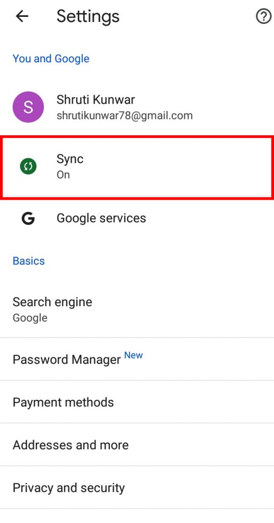 How to Sync Bookmarks in Chrome on Android?