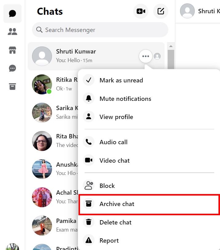 How to Hide Messages on Messenger using Desktop/PC?