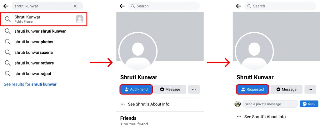 How to send a friend request on Facebook?