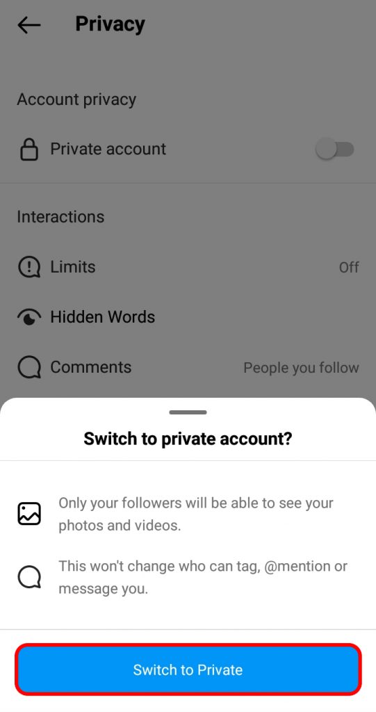 How to Make Your Instagram Private using Mobile?