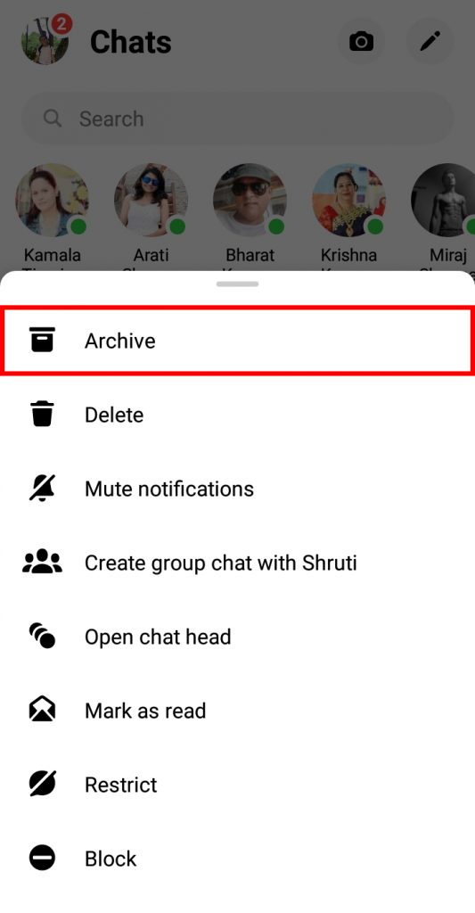 How to Hide Messages on Messenger using Android?