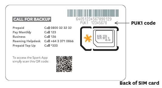 how to get SIM card PUK code