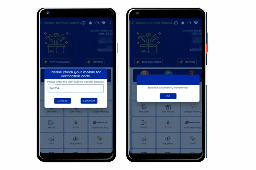 How to Transfer Balance in NTC?