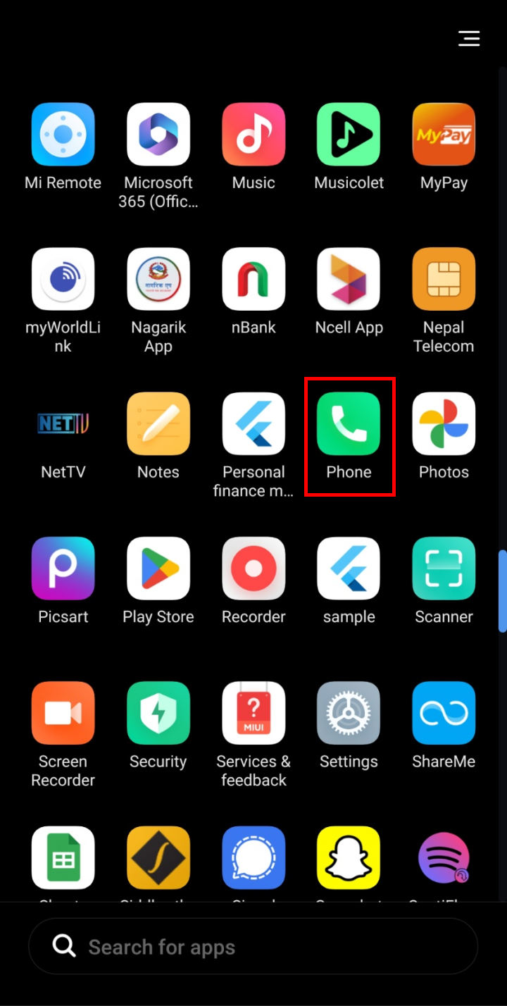 Open the dialer on your phone.