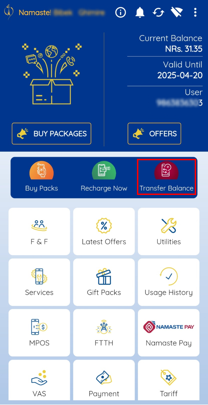 How to Transfer Balance in NTC without Security Code?