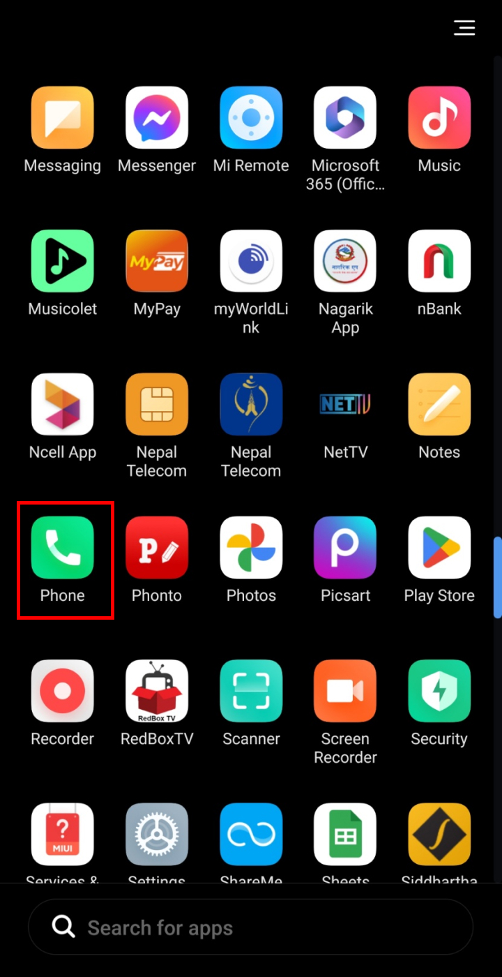 Open the dialer on your phone.