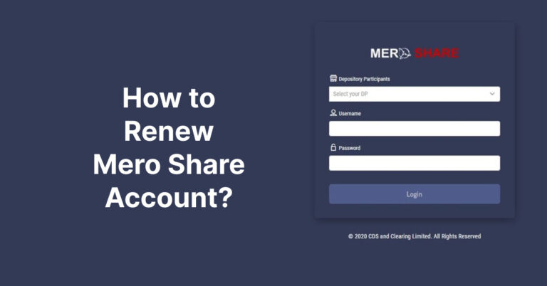 How to Renew Mero Share Account