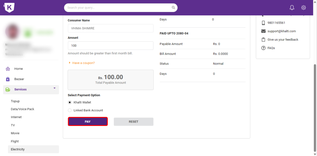 How to Pay Electricity Bill from Khalti?