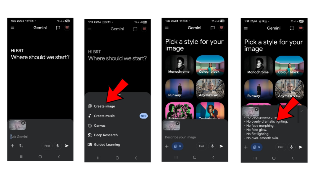 Gemini prompts for photo enhancement